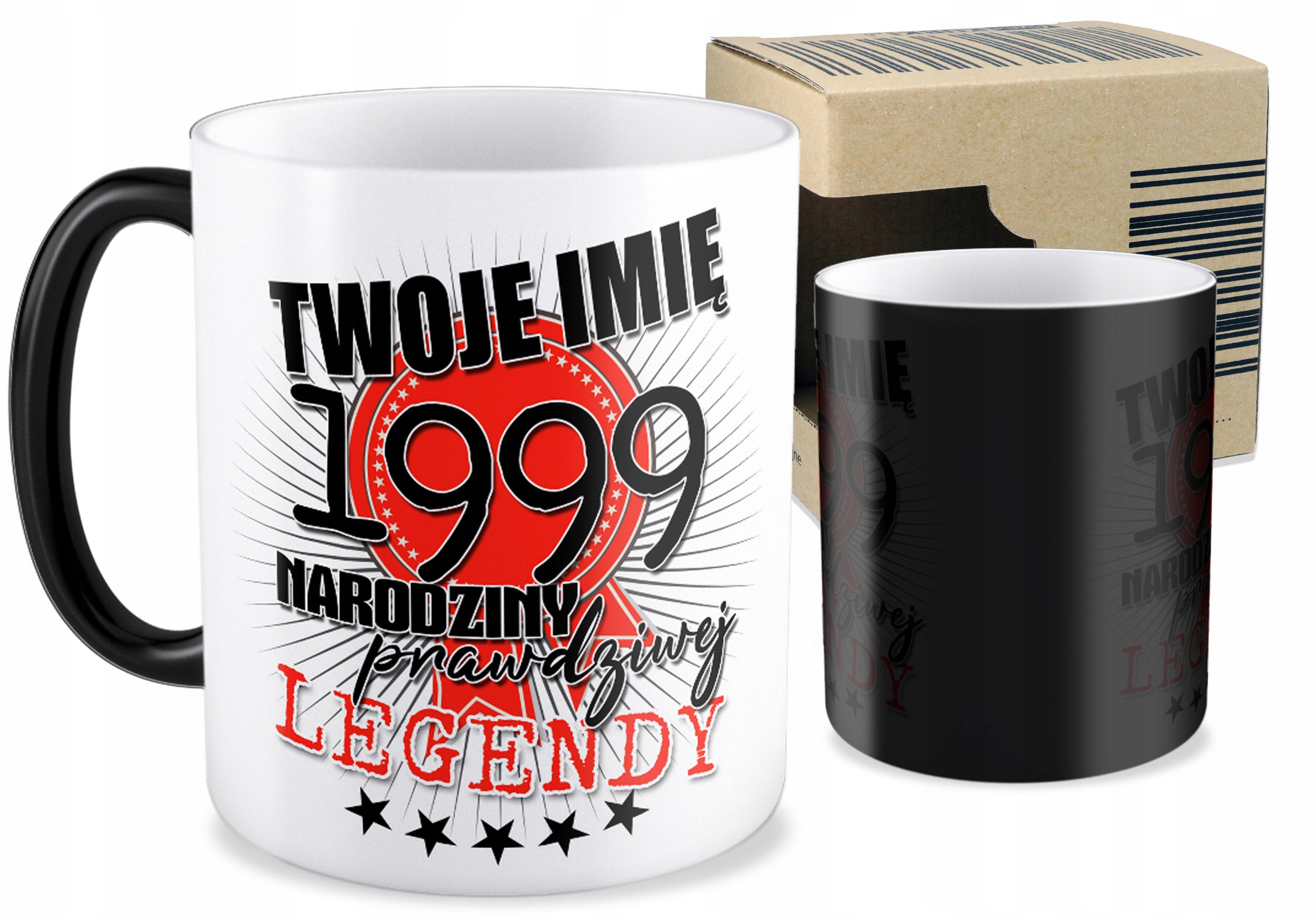 

Kubek magiczny prezent na Urodziny Twoje Imię Wiek