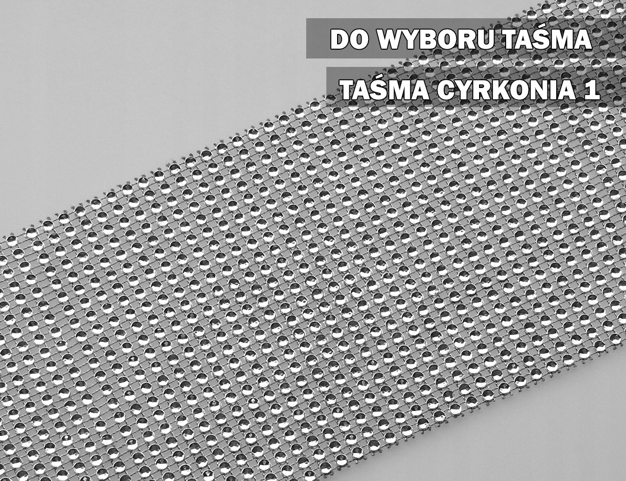 FIRANA GOTOWA CYRKONIE WOAL 160X300 TAŚMA DIAMENTY Materiał woal