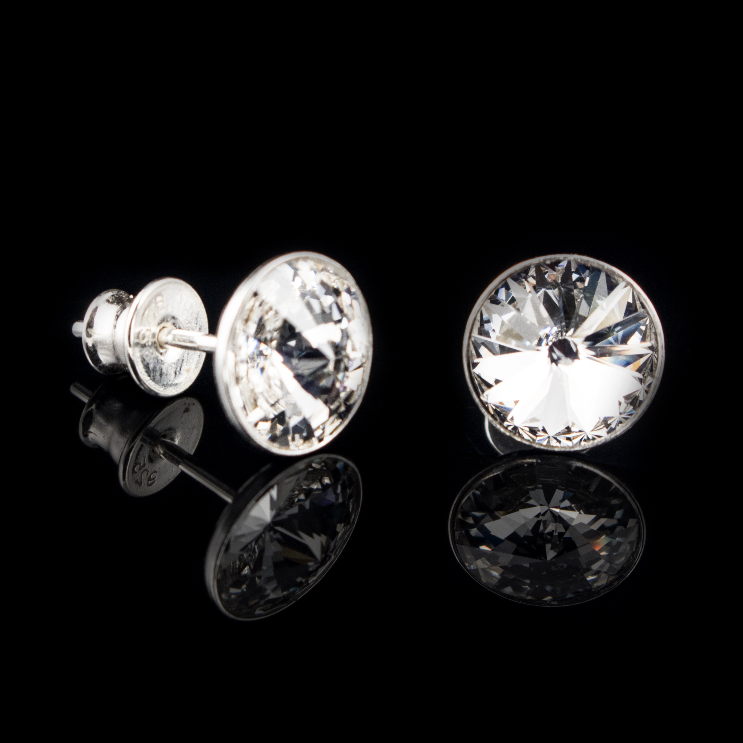 Kolczyki srebrne SWAROVSKI przezroczyste oczka Ag Marka Inna marka