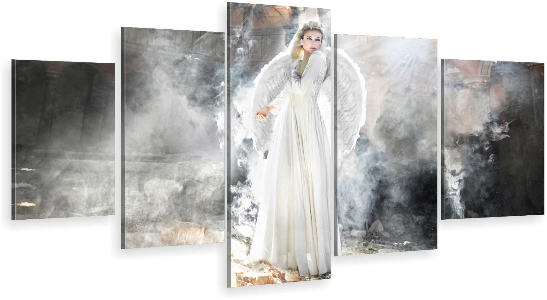 

Tryptyk 5-CZĘŚCI Na Ścianę Kobieta Anioł 980 Wz