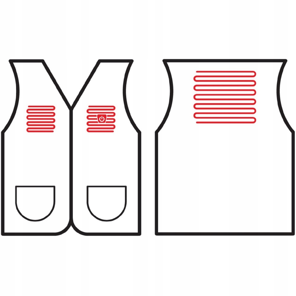 Kamizelka OGRZEWANA na akumulator polarowa GV1 XL Kolor czarny