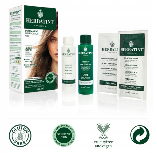 ZIOŁOWA FARBA HERBATINT 36 KOLORÓW BEZ AMONIAKU ! Typ farby