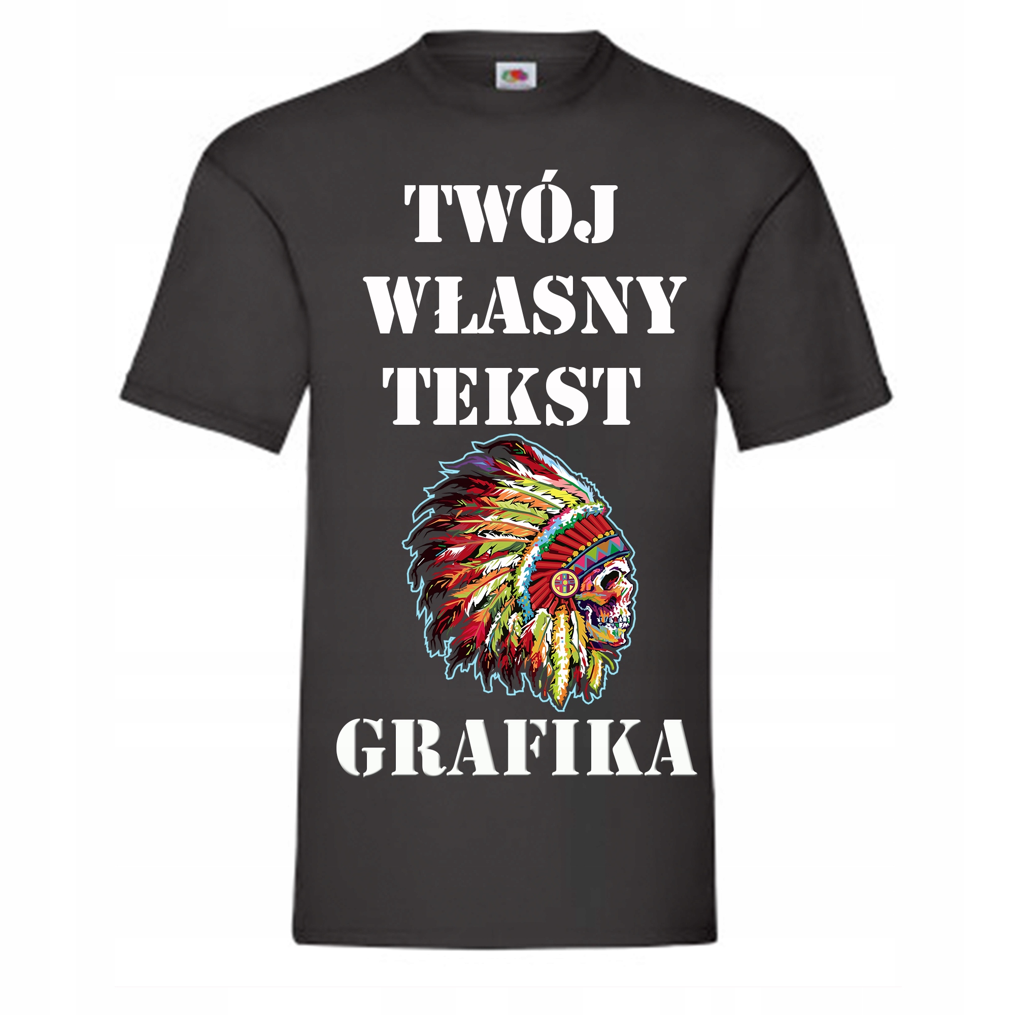 

Koszulka Męska Czarna Z Własnym Nadrukiem S