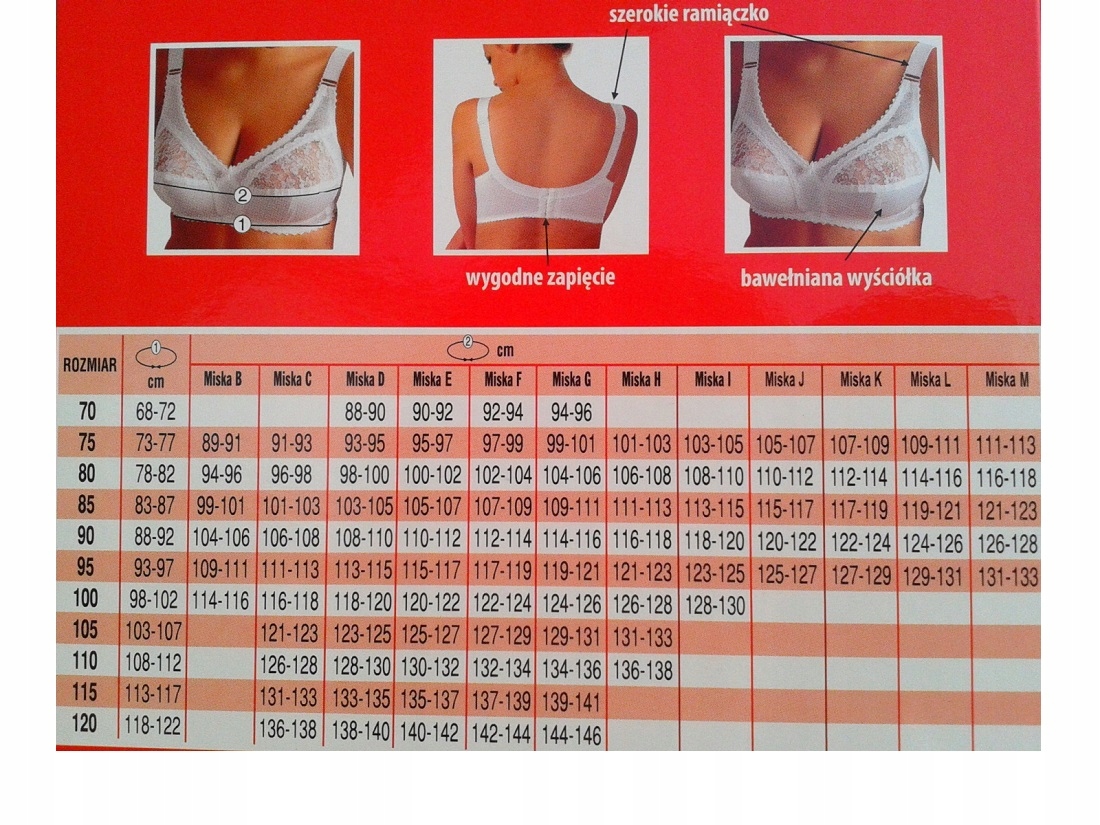 STANIK Biustonosz Viki 577 JOANNA BIAŁY 90 L Rozmiar 90L