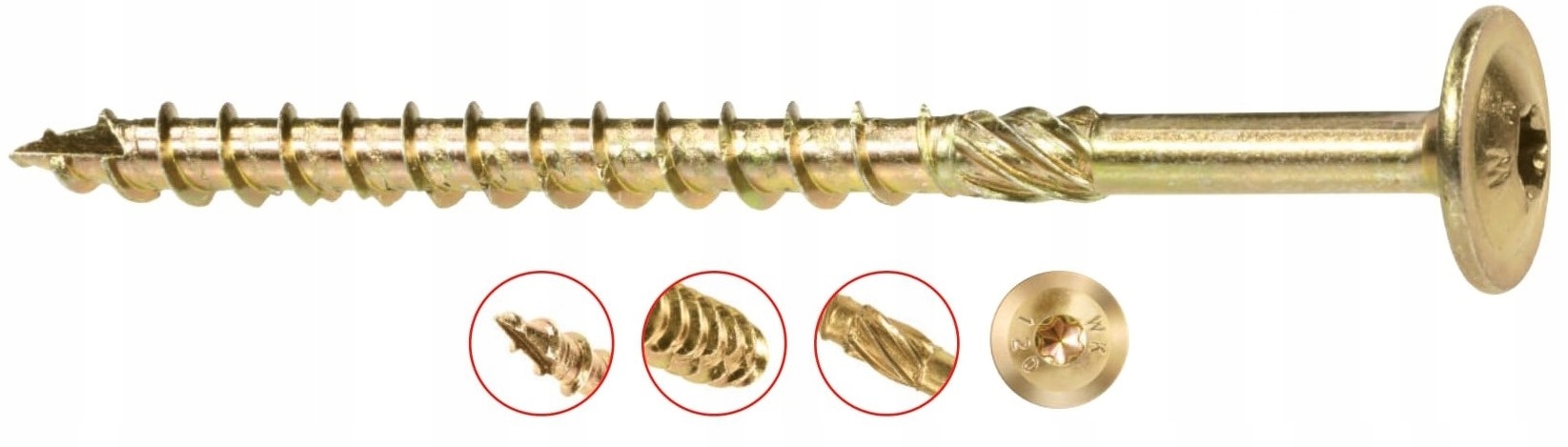 Šrouby do dřeva Wkręt-Met 10 x 300 mm 25 ks