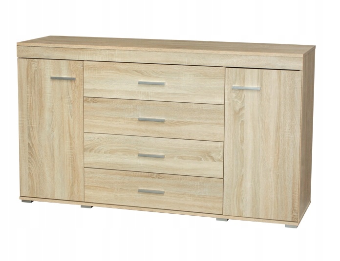 M2 KOMODA dąb sonoma 160 cm szafka z 4 szufladami