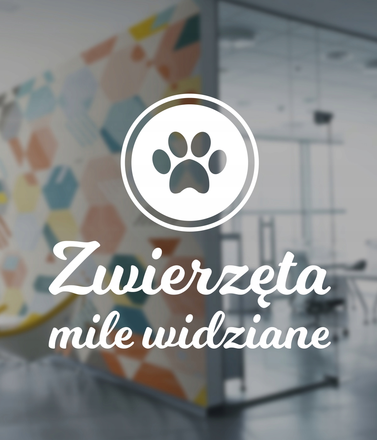 

Naklejka Psy Zwierzęta mile widziane Szyba 20cm