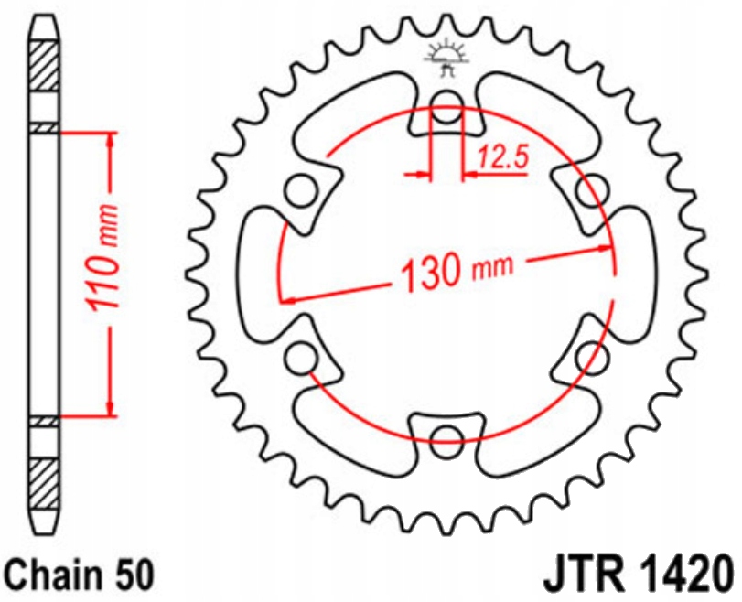 Zadní ozubené kolo 530 Jtr 40Z Bombardier Ds 650 00-03