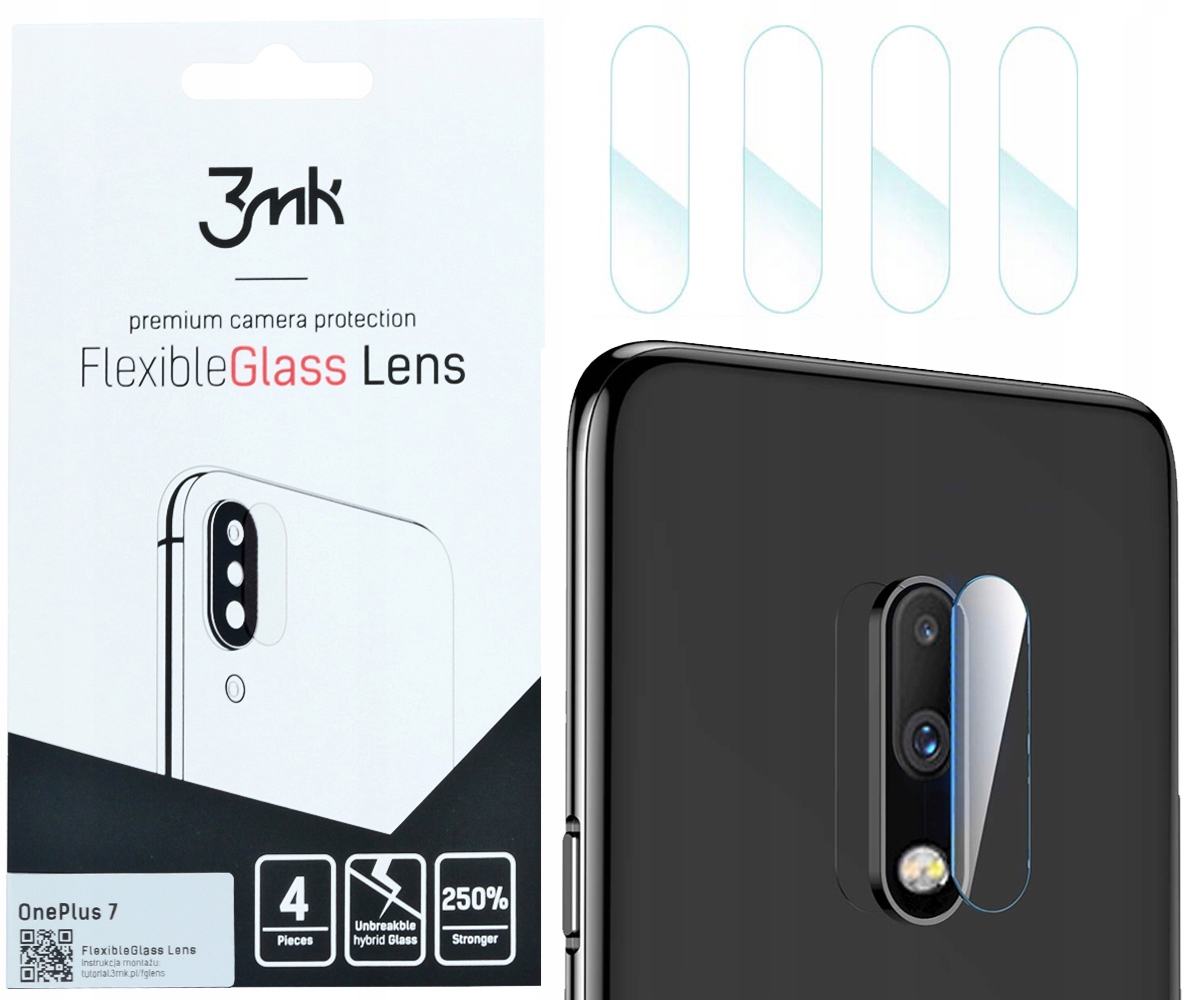 

Szkło hybrydowe 3MK na aparat 4 szt do OnePlus 7