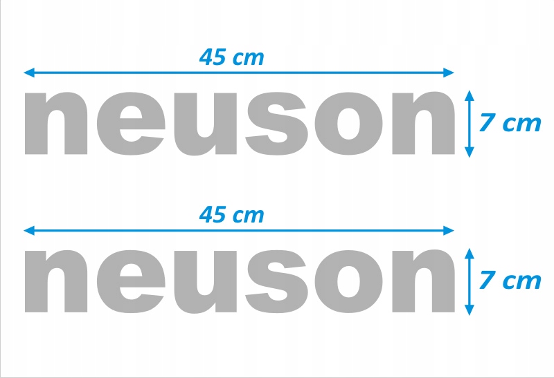 NAKLEJKA NAKLEJKI - NEUSON - 2 szt. - SREBRNE
