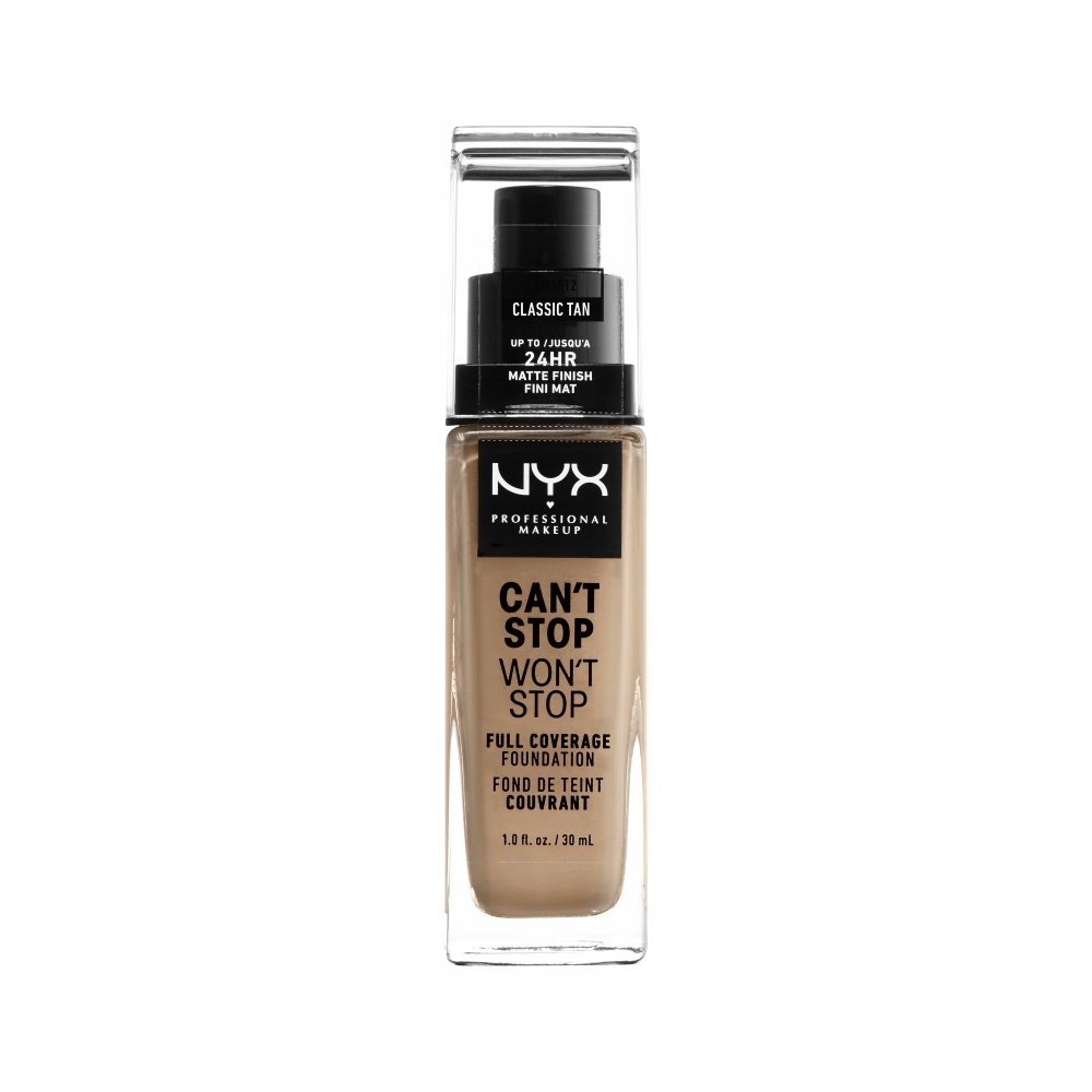 NYX Professional Makeup Podkład Nyx Can't Stop Won't Stop Classic Tan kryjący matujący do twarzy