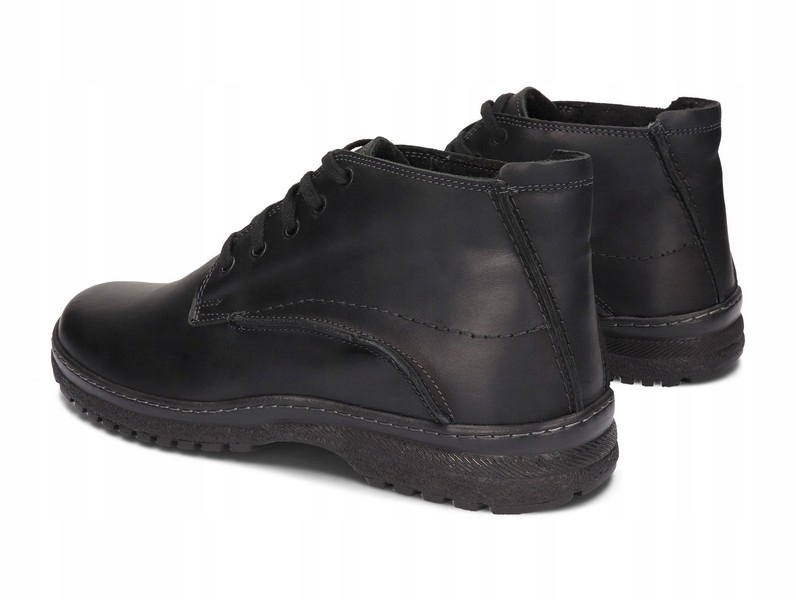 BUTY OCIEPLONE POLSKIE SKÓRA TRAPER 417 CZ 41 Rozmiar 41