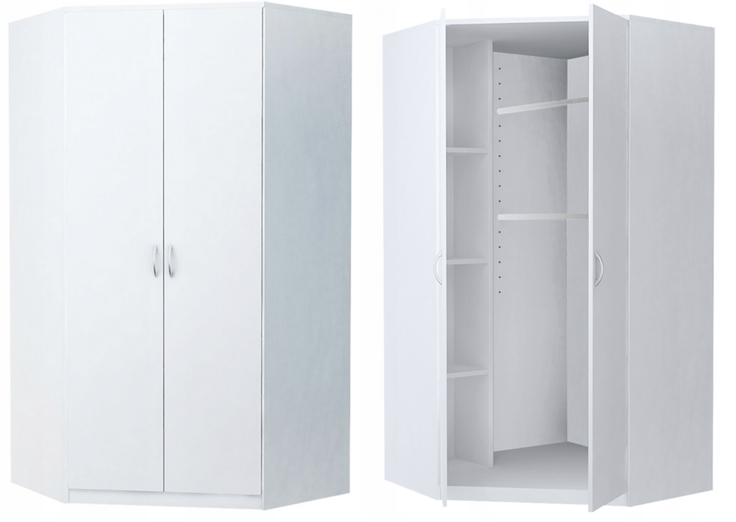 

Szafa szafka narożna Corner 2D Biała komoda regał