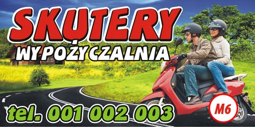 Baner reklamowy - Quady, Skutery- Projekt Gratis Marka B&B
