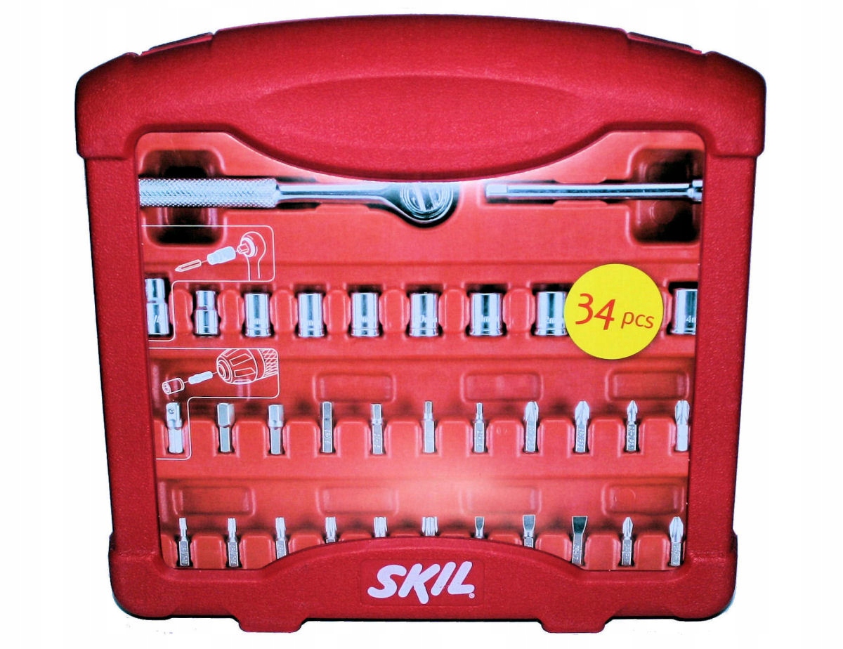 ZESTAW 33 końcówek + grzechotka SKIL w walizce Liczba elementów zestawy