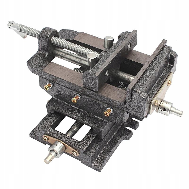 Dvouosý Strojní Svěrák Křížový 125 MM Xl-tools Pevný