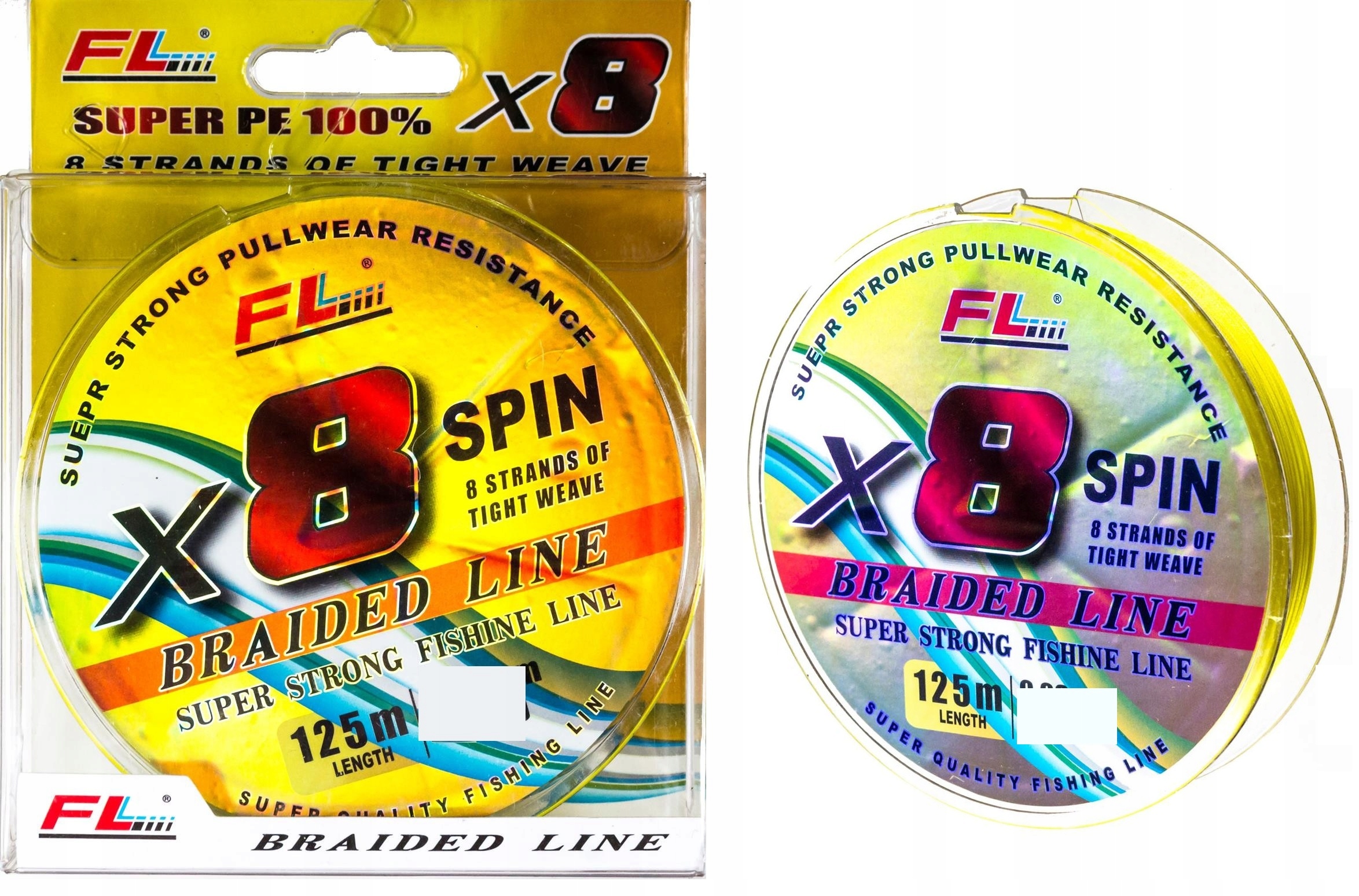Plecionka Braider Line X8 125m/0,18/22kg Fluo