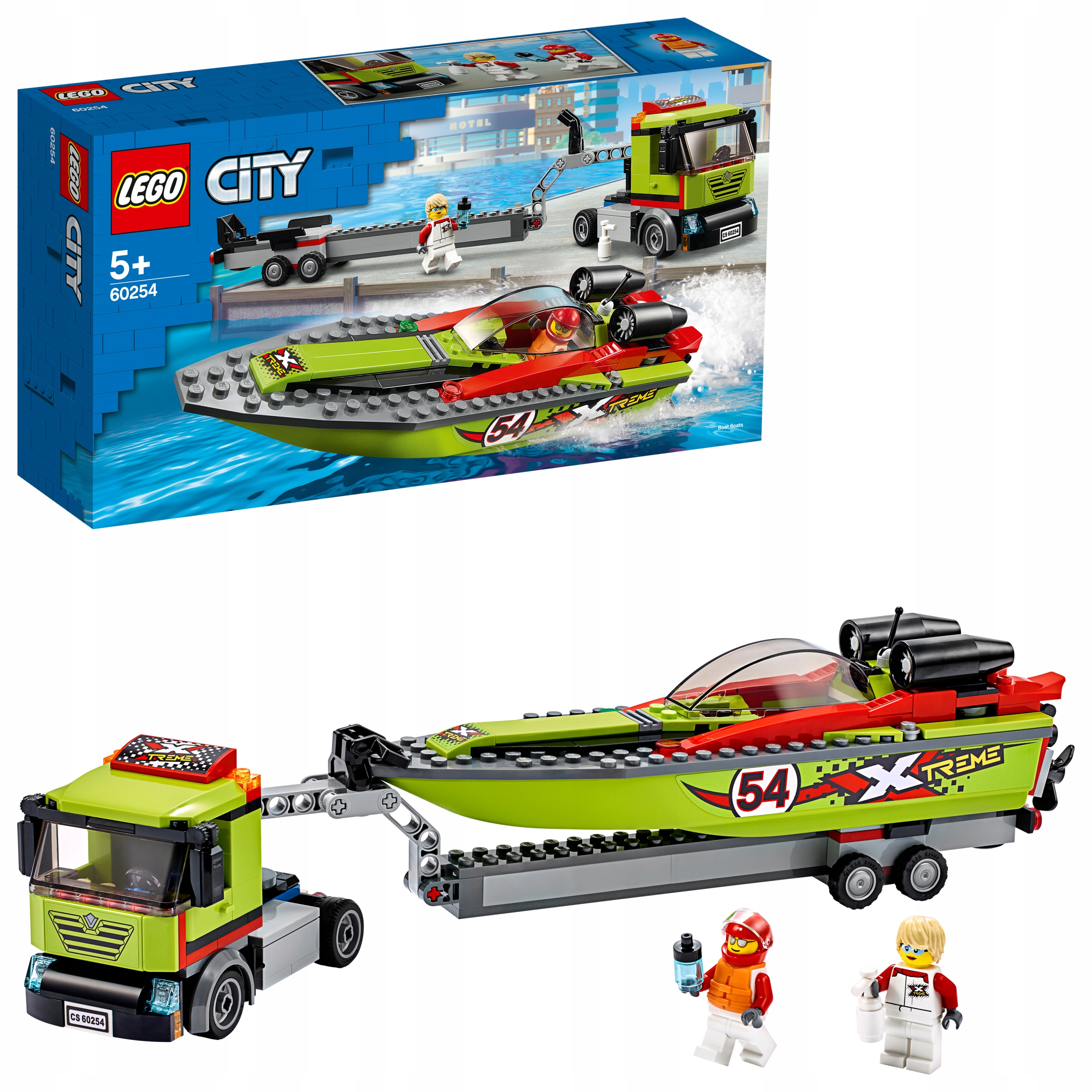 Lego 60254 City Transportér závodního člunu Plovoucí Loď! jako dárek