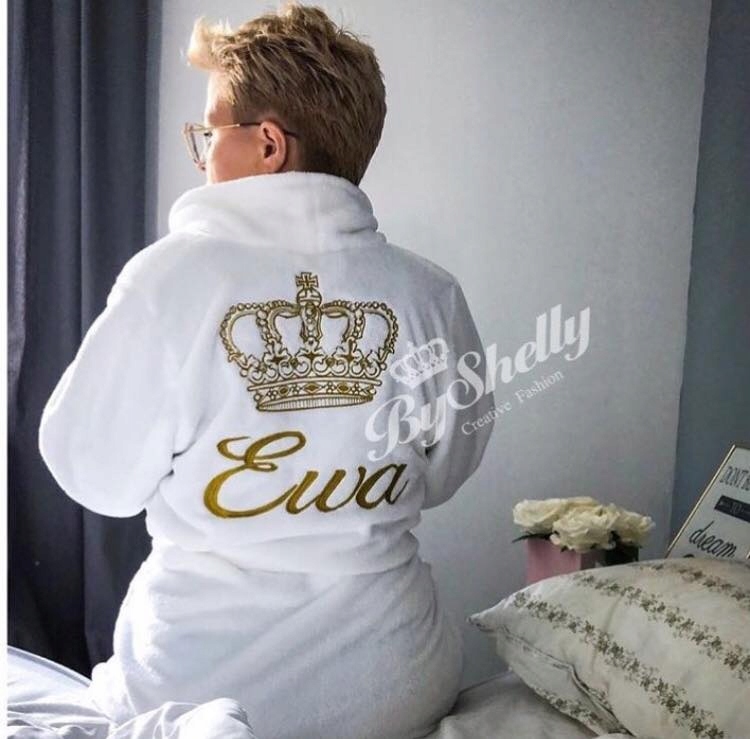 Szlafrok z personalizacją ,imię prezent Kobieta M Rozmiar M