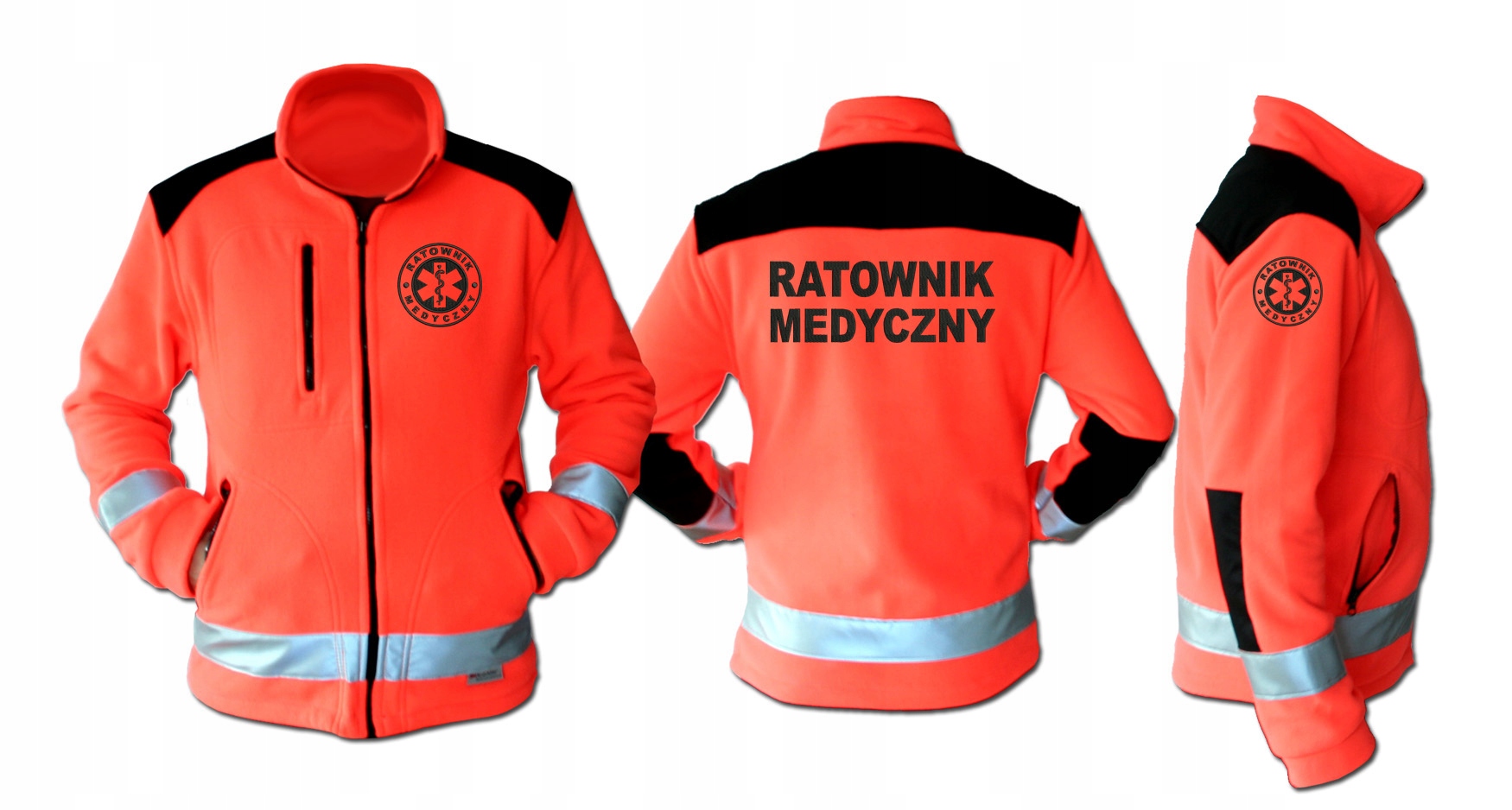 

Polar z haftem Ratownik Medyczny haft Fluo Red 340