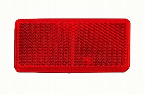 Odblask odblaski przyklejany 94x44 czerwony