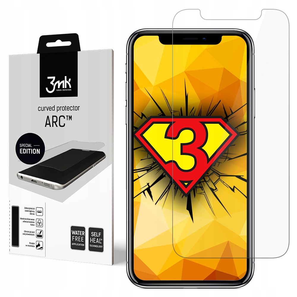 

Folia 3mk Arc Se iPhone X Łatwy montaż Max Ochrona