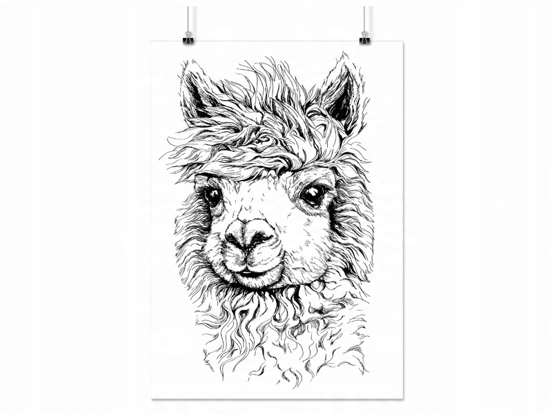 

Plakat Lama Alpaka Zwierzęta 50x70CM Mat 67 Wzorów