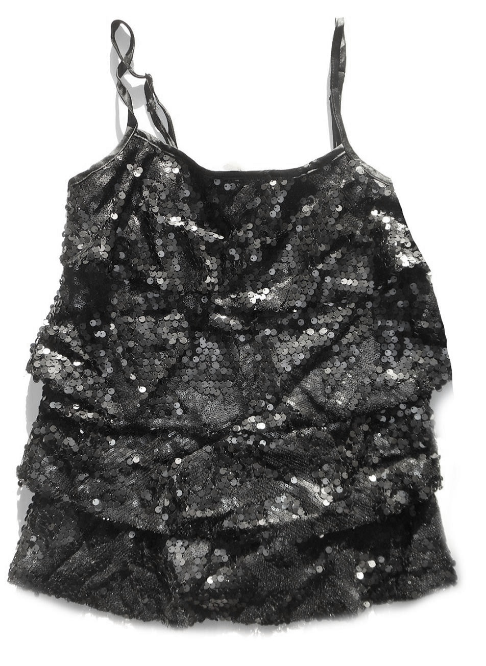 

H&m Bluzka Cekinowa Falbankowa Ramiączka 38