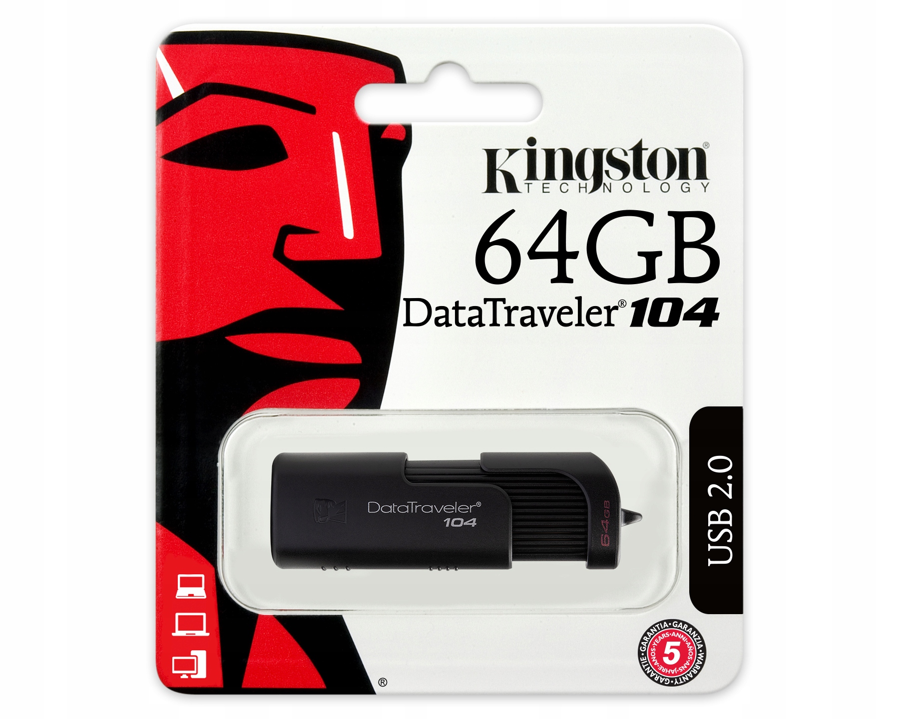 

Pendrive Kingston DT104 64GB Wysuwany