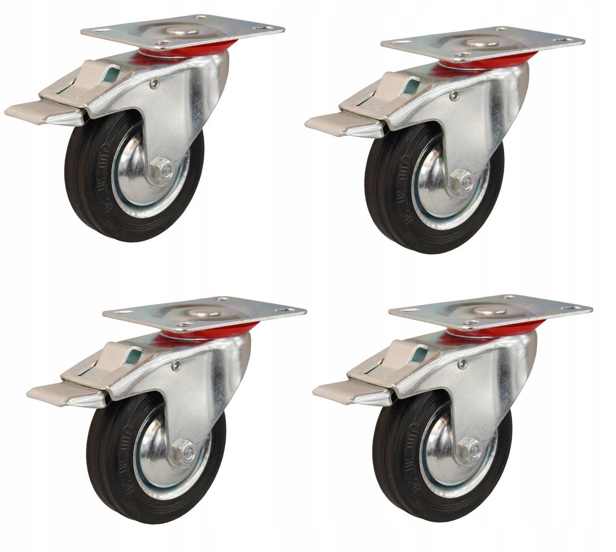 Kola 4 ks kolečka na palety, stoly, regály, 80 m