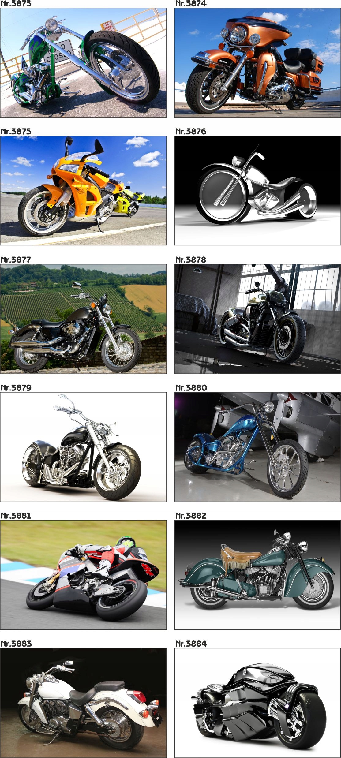 Plakat ścigacz,motocykl, chopper,motor,3d 70x50cm Marka Deco-Wall