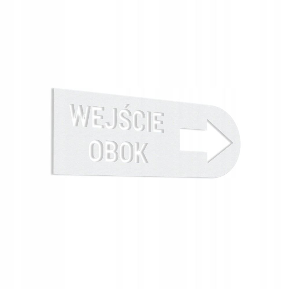 

Wejście Obok strzałka, naklejka, sklep w prawo