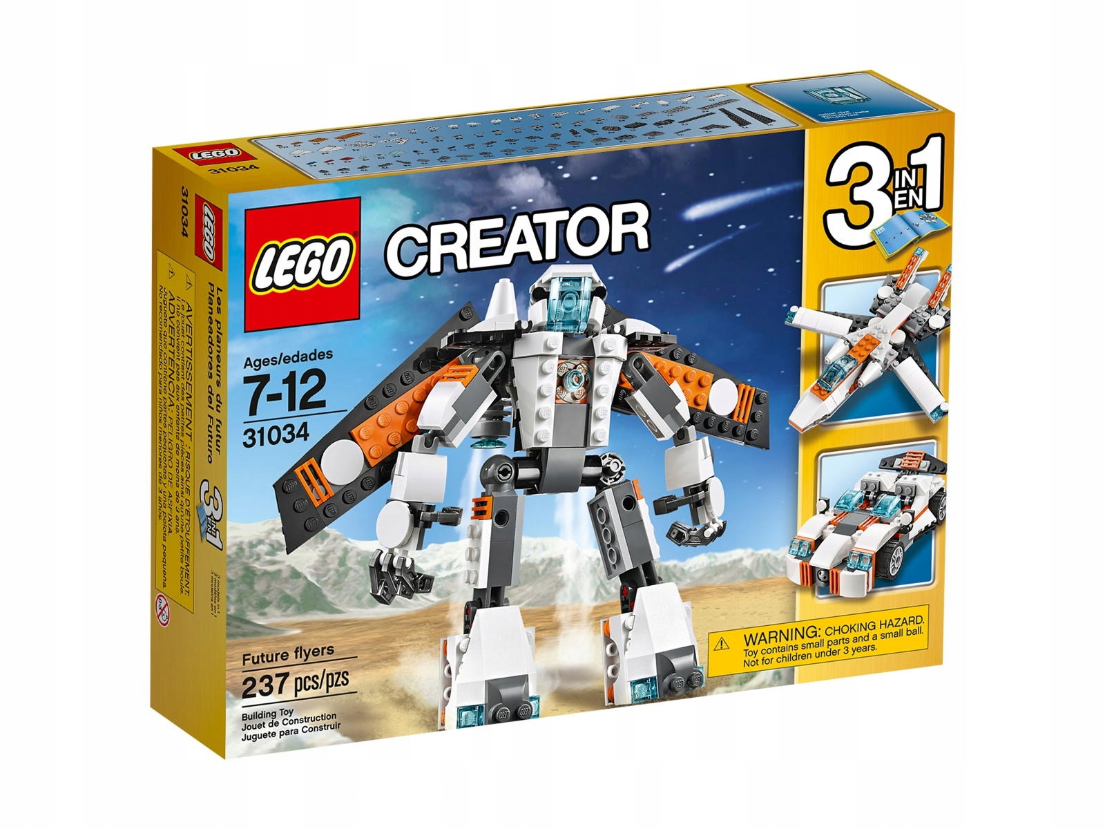 Lego 31034 Creator 3w1 Robot przyszłości, samolot, samochód