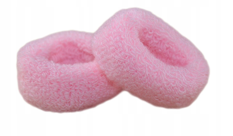 

-margut- Gumki małe szersze frotki Para jasny róż