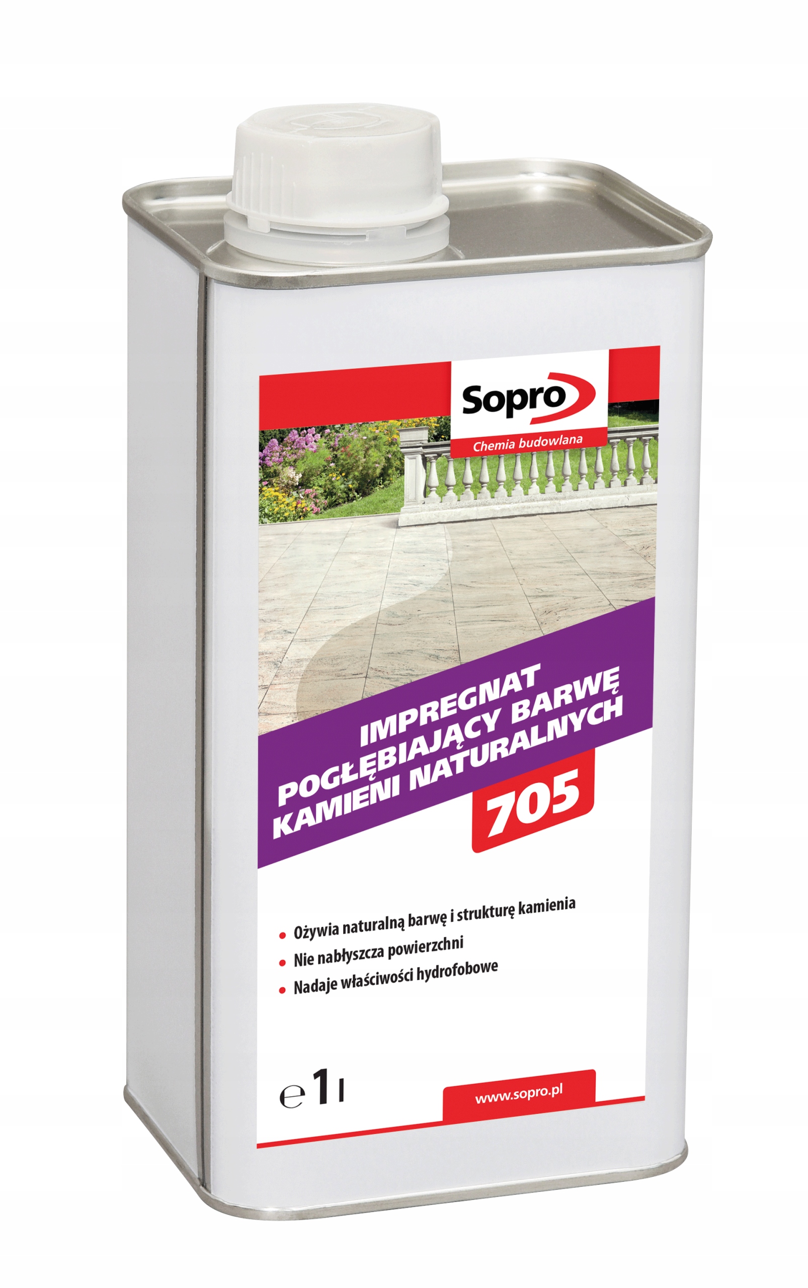 Impregnat pogłębiający barwę strukturę kamieni naturalnych Sopro Nfv 705 1L