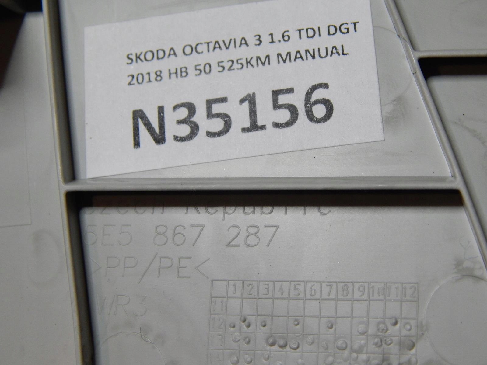 SKODA OCTAVIA OSŁONA SŁUPKA LEWE 5E5867287 Numer katalogowy części 5E5867287