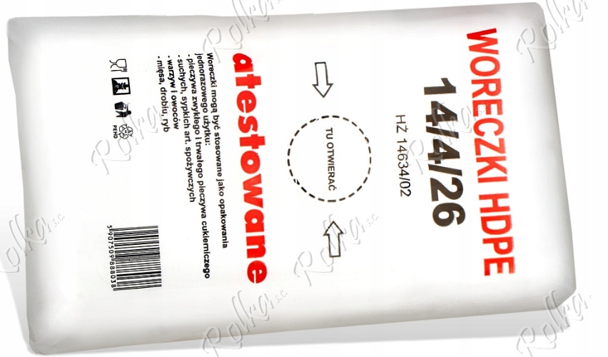 

Woreczki Foliowe Hdpe 14/4/26 800 sztuk