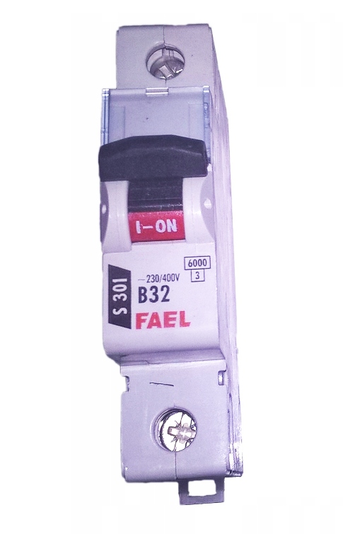 

Fael Wyłącznik Nadprądowy S301 1P B 32A