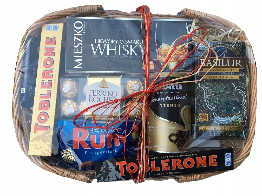 Velký dárkový koš sladkostí káva Lavazza Basilur