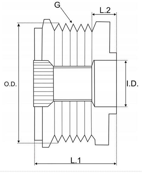 234795 - ШКИВ ГЕНЕРАТОРА BOSCH VALEO AUDI VW