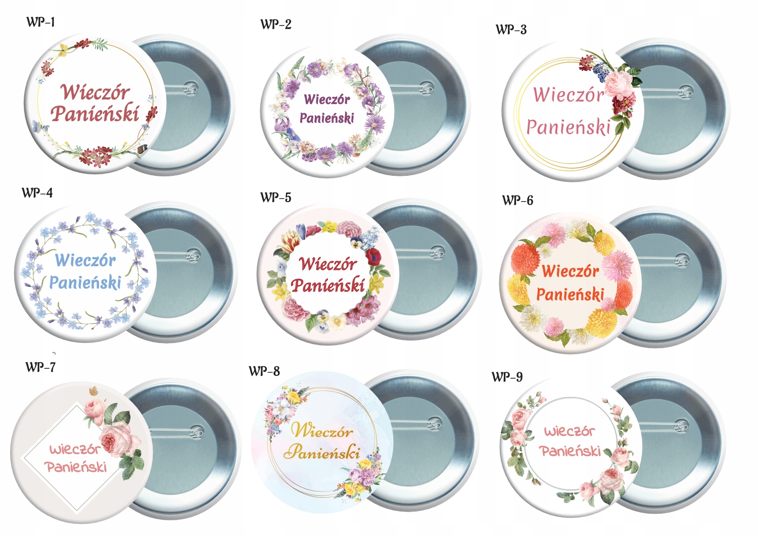 PRZYPINKA NA WIECZÓR PANIEŃSKI przypinki buttony Rodzaj przypinka