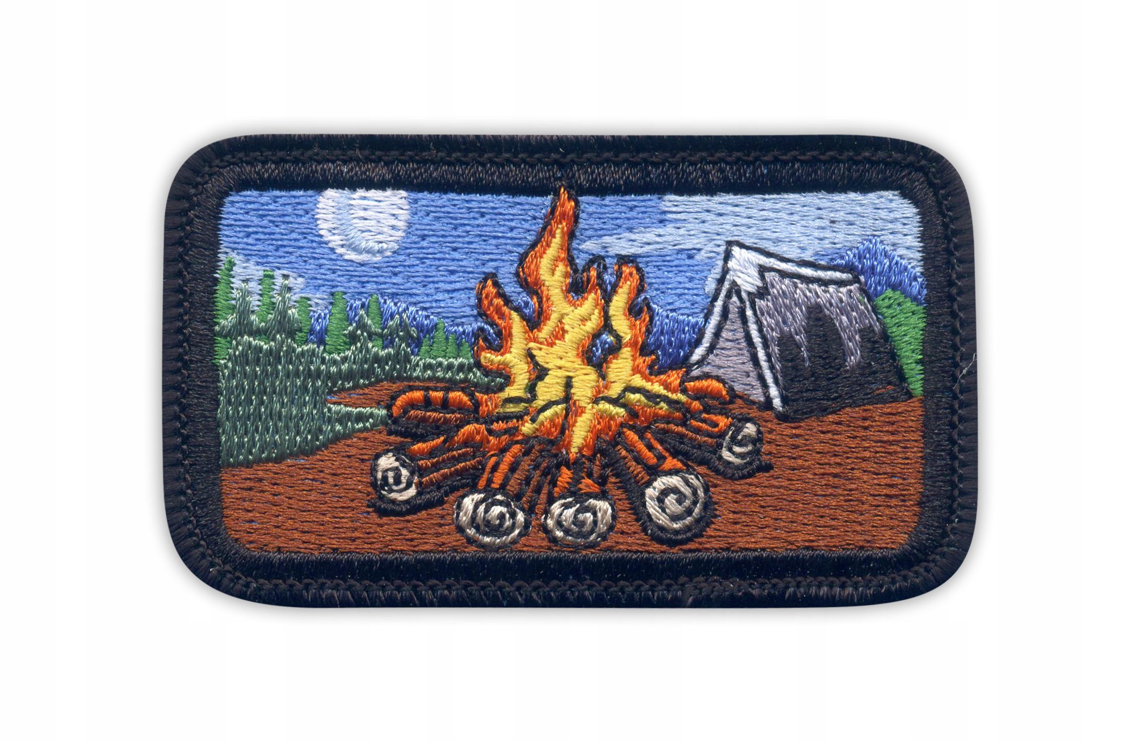 

Naszywka Biwak - ognisko, namiot, camping - Haft