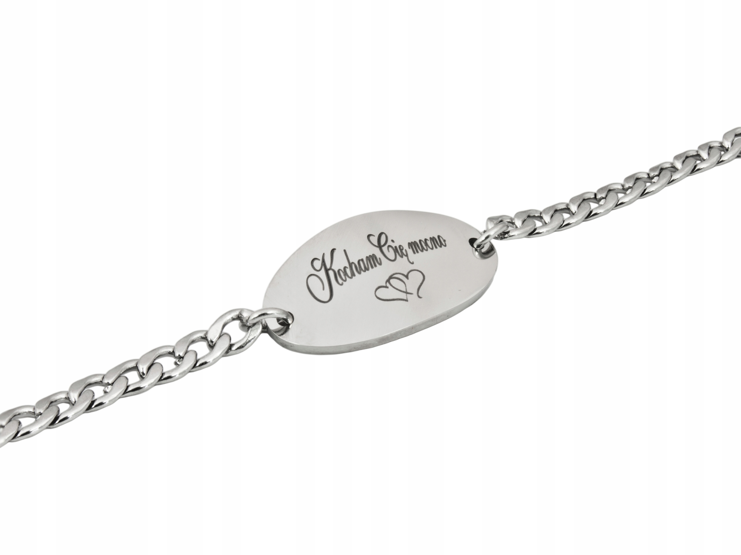 

Damska Bransoletka Z Grawerem pancerka regulowana