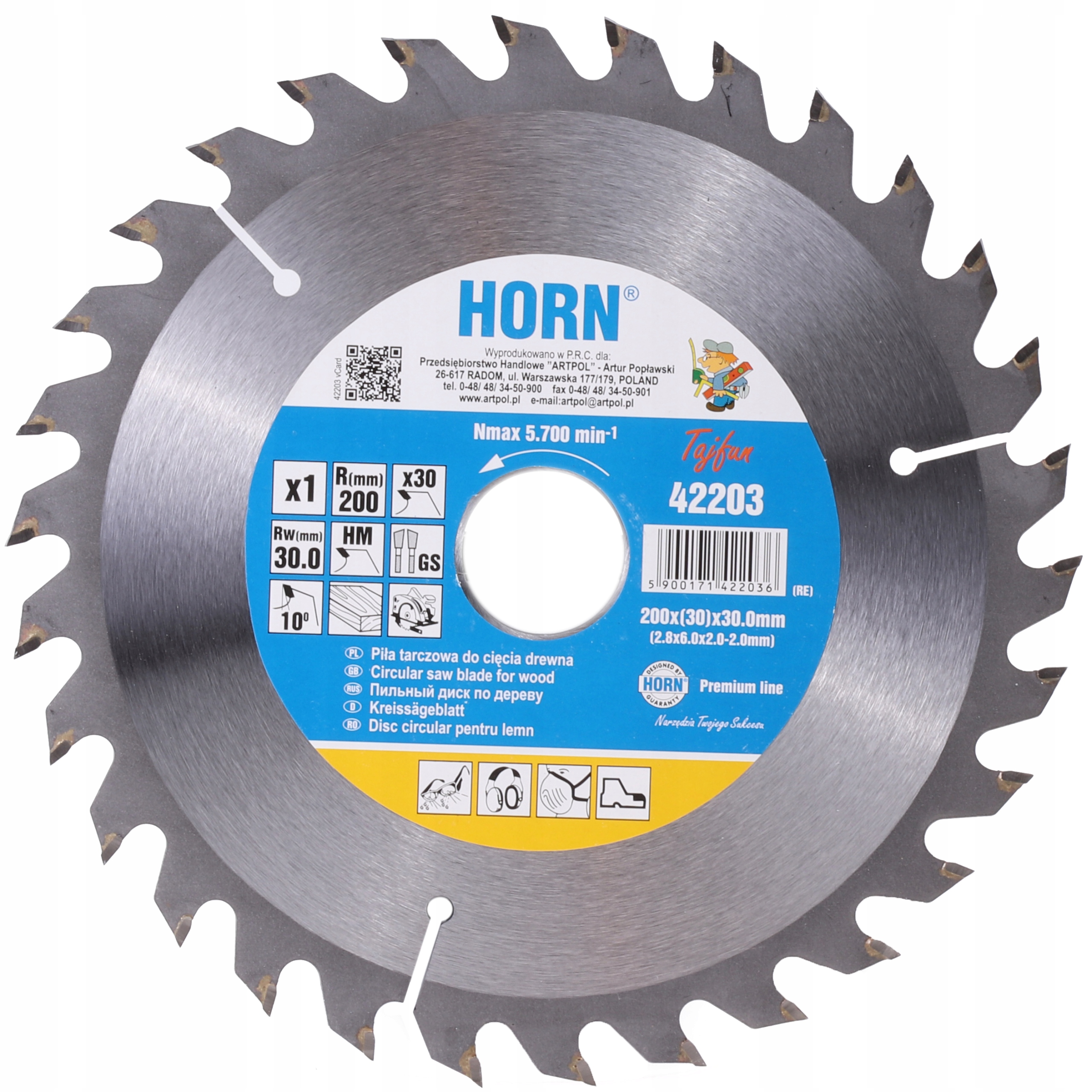 TARCZA WIDIOWA 315x30,0 PIŁA DO CIĘCIA DREWNA 40 T Marka Horn