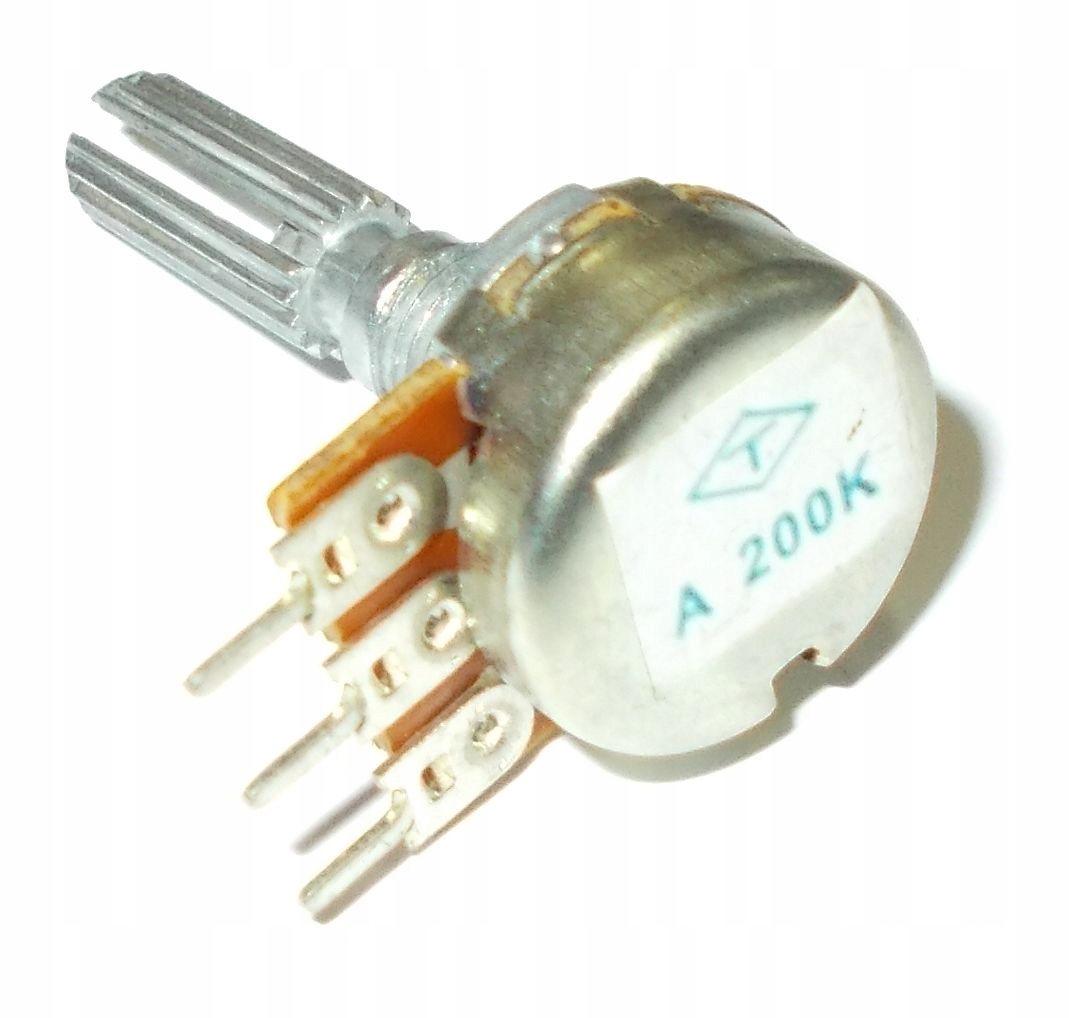 

Potencjometr Obrotowy 200k A200k oś25 5szt=5z 3826