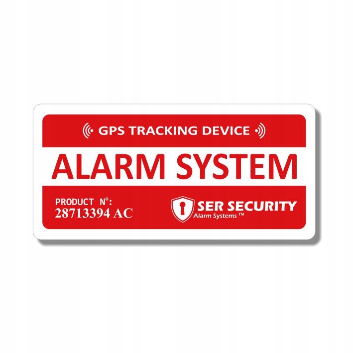 Naklejka ochronna GPS TRACKER ALARM SYSTEM DA16