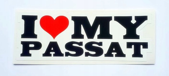 

Naklejka I Love My Passat