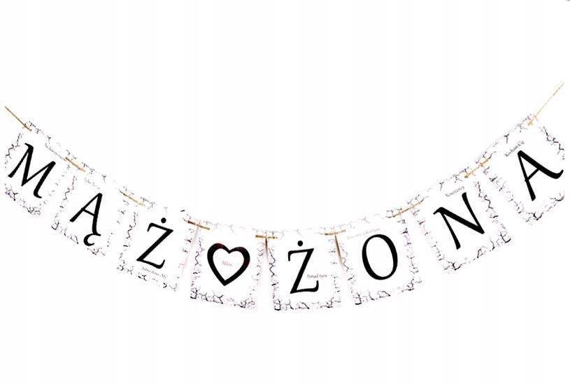 

Baner Napis Mąż Żona 2,3 M Wesele Ślub