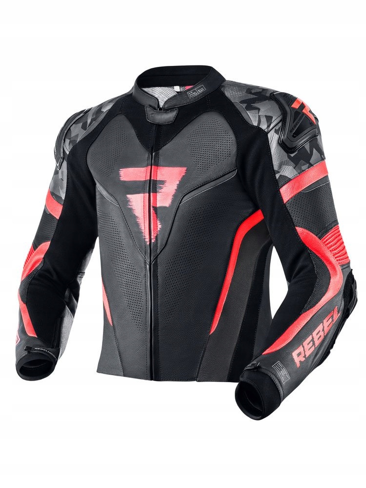 Kurtka Rebelhorn REBEL skóra fluo red 50