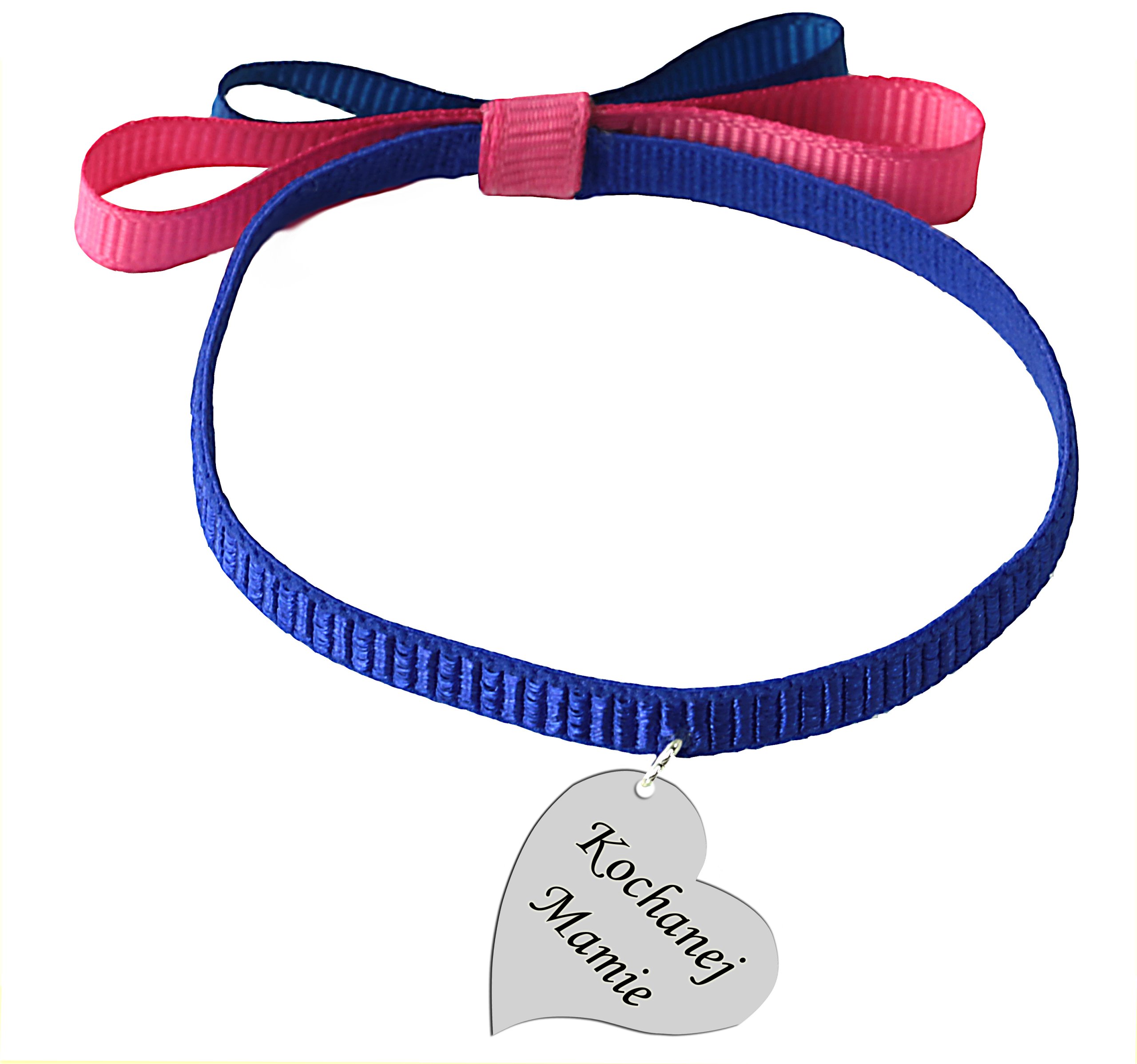 

Bransoletka Wstążka Kokardka Grawer Serce